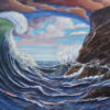 Original-surreal-seascape-featuring-large-breaking-wave-original-acrylic-on-canvas-painting-by-Robert-Jepson